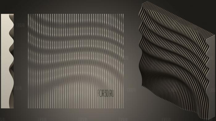 Parametric Walls1 3d stl for CNC